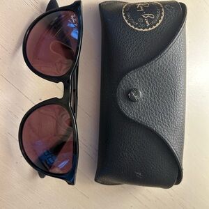 Ray-Ban Black Sunglasses with Red Lenses